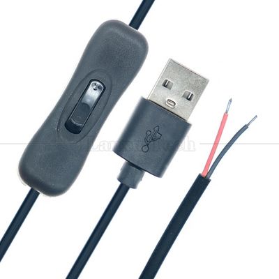 1M USB A Male tot Opening Geladen Kabel met 304 Schakelaarknop