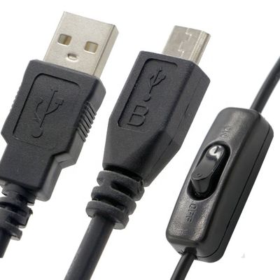 Hoogwaardige 1M ON OFF Controller Micro B naar USB A-verlengkabel met schakelaar voor LED-lamp
