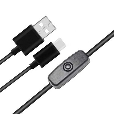 1m 5V 3A USB Type C kabel met schakelaar ON OFF voor Raspberry Pi