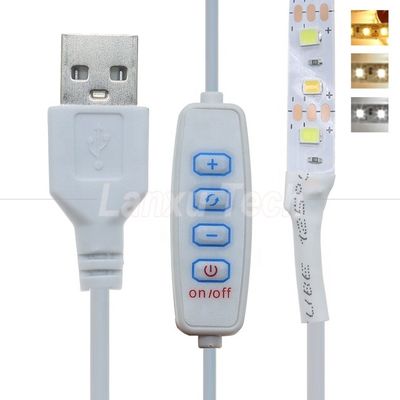 5V Uitgang Staploos Dimmen ON OFF Schakelaar USB Dimmer kabel voor LED lichtstrooklamp