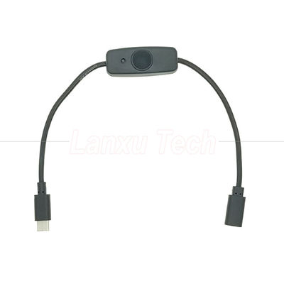 USB Type C Man tot Vrouw aan en uit Silicon Cap Switch Extension Cable voor Raspberry Pi Lamp Fan