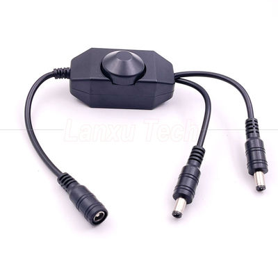 12v 1 Vrouwelijke tot Splitter 2 Mannelijke DC Power on off Rotation Switch Controller LED Dimmer voor lamp