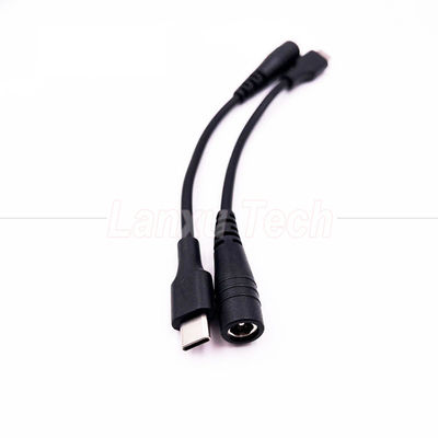 5V USB Type C tot DC 5,5x2,1 mm opladerverlengkabel voor LED-desklampventilator