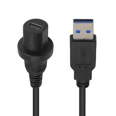 Mini USB Man tot Micro USB Vrouwelijke Waterdichte Verlengkabel Met Flush Mount Panel Voor Auto Truck Boot Motorfiets Computer