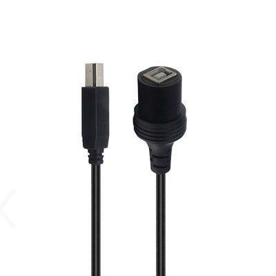 USB B 2.0/3.0 Waterdicht verlengkabel van man tot vrouw met flush-montagepaneel voor printer auto vrachtwagen boot motorfiets computer