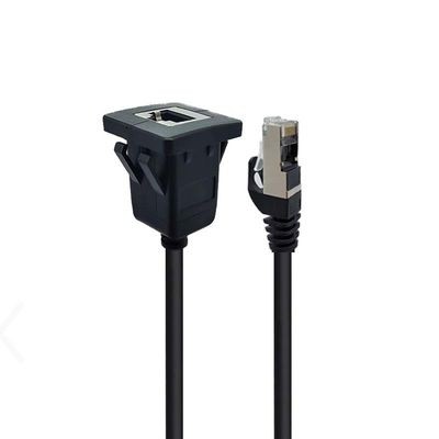 Ruimte Snap-on Head RJ45 waterdicht verlengkabel met flush-montagepaneel voor auto vrachtwagen boot motorfiets computer