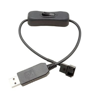 12V Step UP Boost USB naar 3 pin 4 pin PWM PC Fan ON OFF Switch Power Adapter Cable