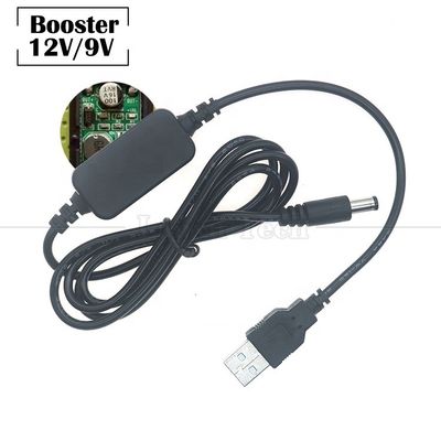 High Power USB to DC 5.5x2.1mm Jack 12V 9V Output Booster Converter Adapter Cable voor Wifi Router Modem Led Strip GPS