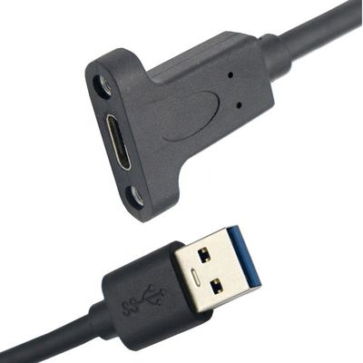 Persoonlijke schroefvergrendelingsstaaf USB 3.0 Mannelijk naar USB Type C 3.1 Vrouwelijke verlengkabel