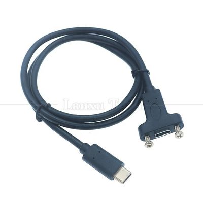 Aanpassing USB3.1 Gen2 Schroefvergrendelingsstaaf USB Type C 3.1 Panel Mount Uitbreidingskabel