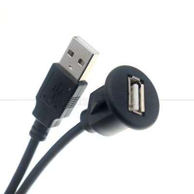 Auto Audio Stereo Dashboard Man tot Vrouwelijke Flusspaneel Mount USB 2.0 Type A Verlengkabel