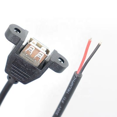 Op maat gemaakte panel Mount USB Type A Vrouwelijke om te openen Bare End draden Kabel