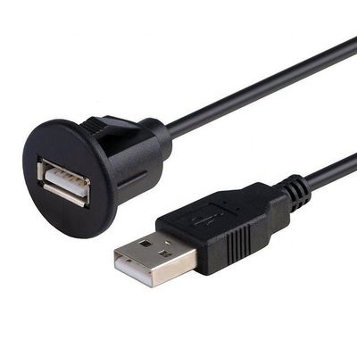 CUSTOM 1M Car Dashboard Flush USB A Man tot USB A Vrouwelijke Panel Mount Cable