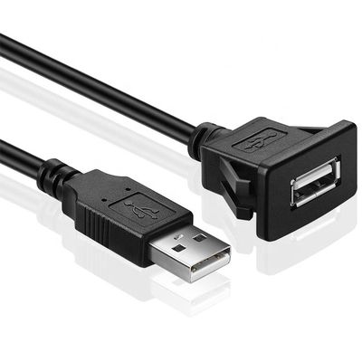Snap Socket Dashboard Panel Man tot Vrouw USB-verlengkabel