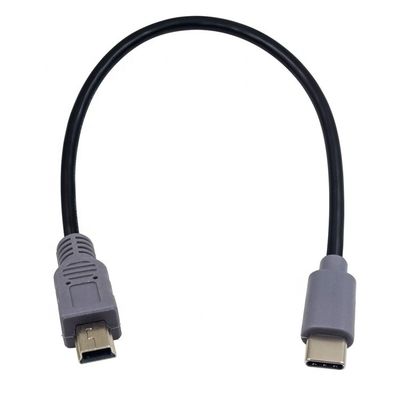 Data opladen USB Type C naar Mini 5 pin USB OTG adapter kabel voor camera telefoon video