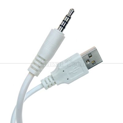 Op maat gemaakte data opladen USB A Male naar Aux 4 polen 3,5 mm Audio Jack Adapter kabel voor luidspreker koptelefoon