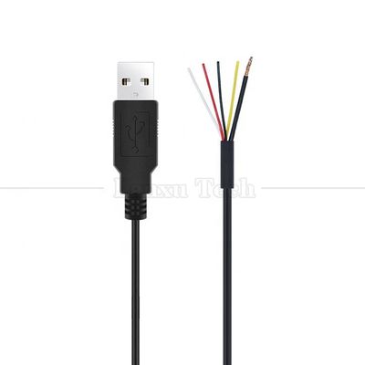 Schild USB A Man tot 4 kale draden Open End Pigtail Cable