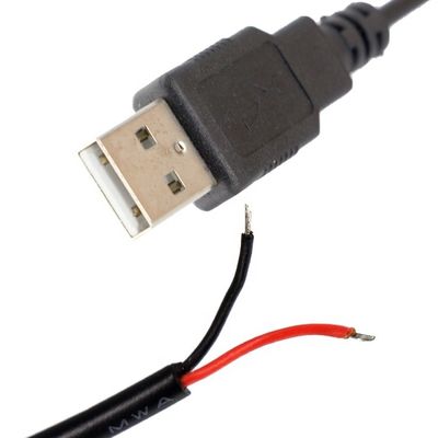 OEM USB 2.0 Een man om te openen Stripped Soldering Tined Bare 2 Wire End Pigtail Power Charging Cable