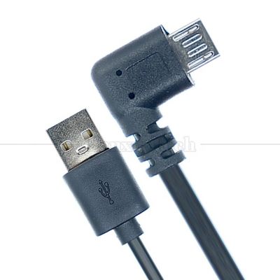 90 graden rechthoekig USB naar Micro B-data-oplaadcable voor telefoon tablet digitale camera GPS