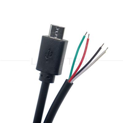 OEM Custom Micro B V8 5 Pin USB Mannelijk tot Open Pigtail Bare Drones Kabel
