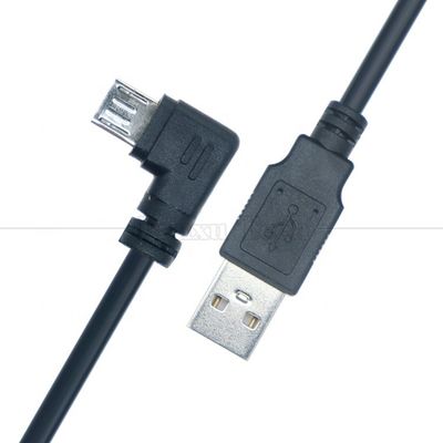 Aanpassing 1m 2m 3m 90 graden rechthoek Micro B V8 aansluiting op USB-uitbreidingsdata-opladerkabel