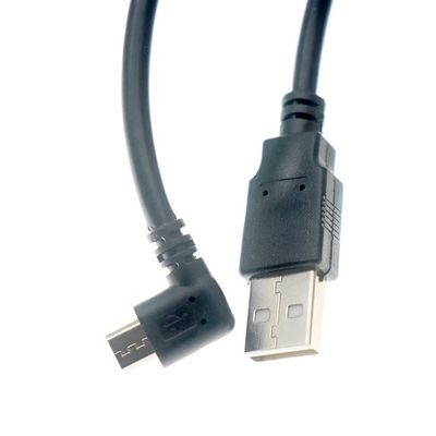 Op maat gemaakte 1m 2m 3m 5m 90 graden Linkshoek Micro B 5p naar USB A Mannelijke kabel