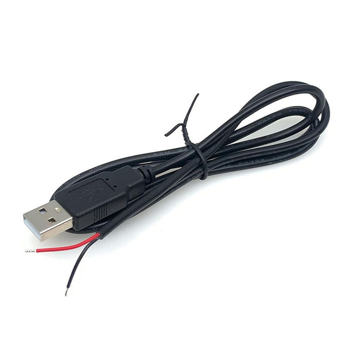 5V USB tot open gestript geblokkeerde lege draden Eind Pigtail Power Charger Cable voor LED Strip Light Lamp 6