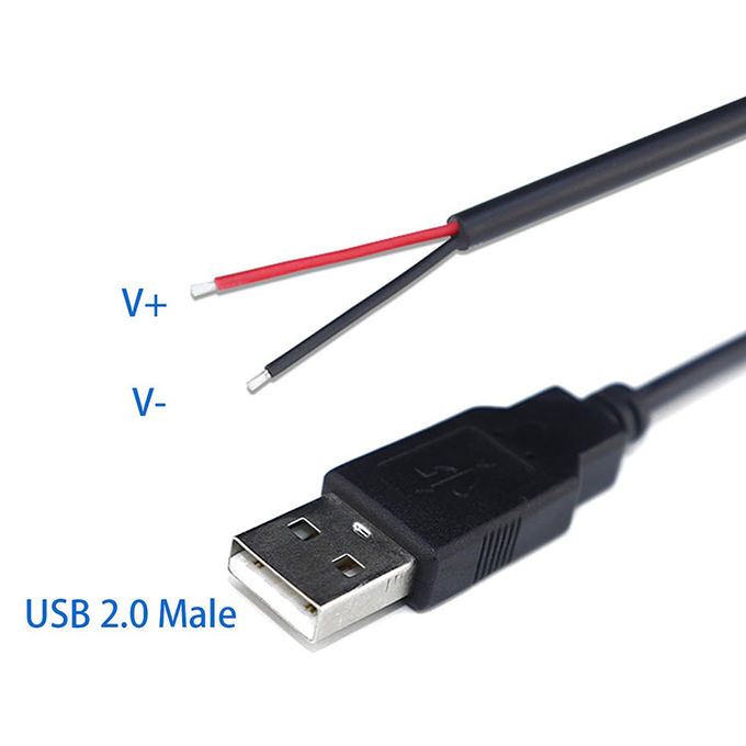 5V USB tot open gestript geblokkeerde lege draden Eind Pigtail Power Charger Cable voor LED Strip Light Lamp 3