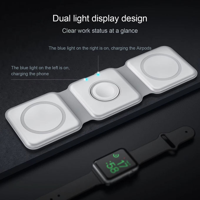 Magnetische 3 in 1 vouwbare draadloze oplader iPhone 12-15 15w Fast Wireless Charging Stand Station Draagbare draadloze opladers 3